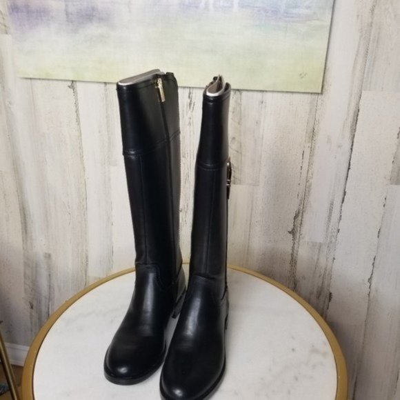 Tommy Hilfiger Rownd Up To-The-Knee Boot Black 6.5M - Picture 4 of 8